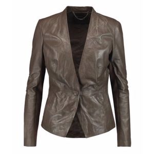 Muubaa Shaula Brown Leather Jacket